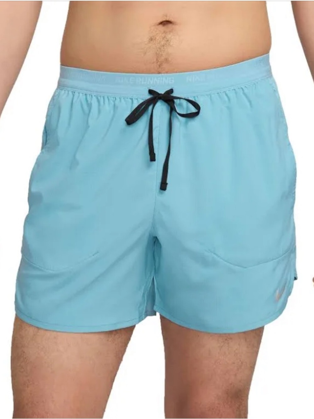 NEW W/ TAGS Nike Men's Dri-FIT Stride 5'' 2-in-1 Running Shorts Denim Turq blue
